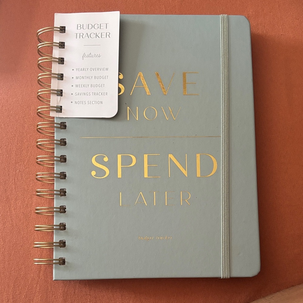 Gray and Gold Budget Tracker Notebook